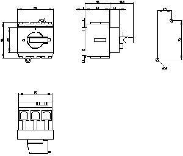 Siemens 3LD25300TK11 Hauptschalter, 3-polig (3LD2530-0TK11)