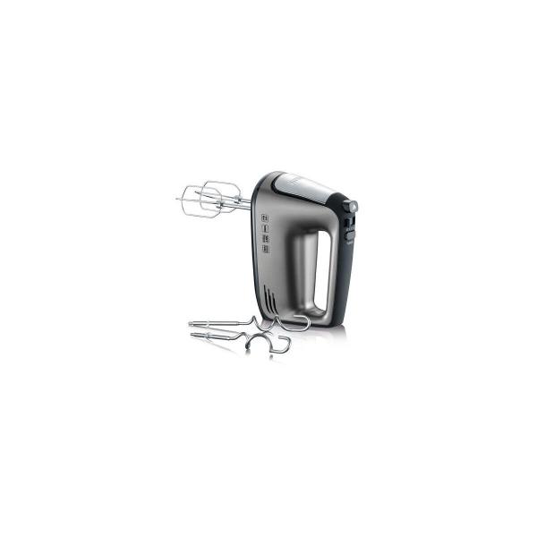 Severin HM 3832 Handmixer, 400W, 5 Geschwindigkeitsstufen, Turbo-Stufe, grau metallic-schwarz/Edelstahl