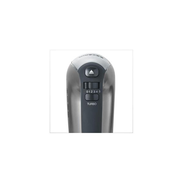 Severin HM 3832 Handmixer, 400W, 5 Geschwindigkeitsstufen, Turbo-Stufe, grau metallic-schwarz/Edelstahl