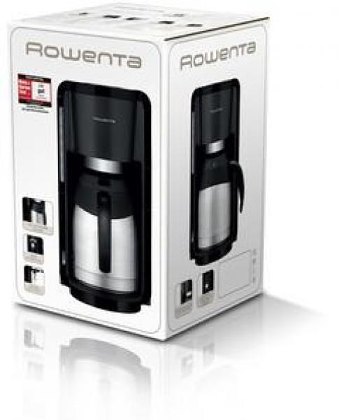 Rowenta CT3818 Milano Kaffeemaschine, 10 Tassen, Tropf-Stop, Thermokanne, schwarz/edelstahl