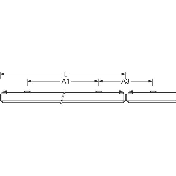 Regiolux Wannenanbauleuchte KLKF/1500 LED 6100-4700 840 ETM vw RAL 9016, 35-47W, 4700-6100lm, 4000K, verkehrsweiß (21100513120)