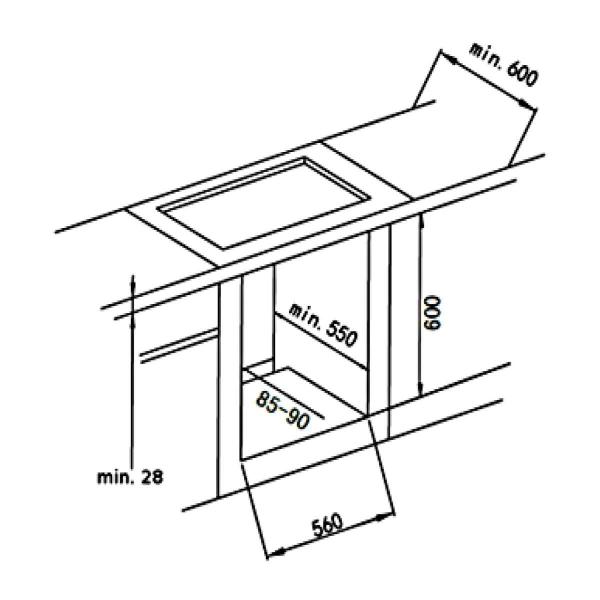 PKM BIC4-2KB GKU IX2 EEK: A Einbau Herdset mit Glaskeramikkochfeld, 59 cm breit, 54 L , Restwärmeanzeige, Vollglasinnentüre, 3 Glasschichten, Gehäusekühlung, Tropfschale, Grillrost