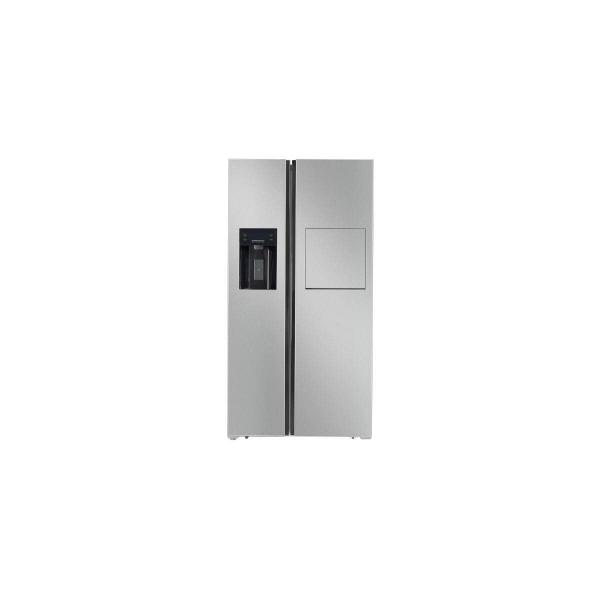 ARDEBO.de Wolkenstein WSBS590ICMEIX Side-by-Side Kombination, 91 cm breit, 556 L, NoFrost, mit Minibar, Kindersicherung,Thermostat, Wasserspender, Festwasseranschluss, Twist Ice Maker, Inox Design