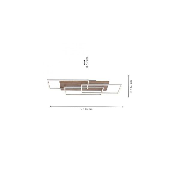 Paul Neuhaus LED-Deckenleuchte, holz, CCT, Fernbedienung, Innenleuchte, 36W, 4320lm (8330-79)