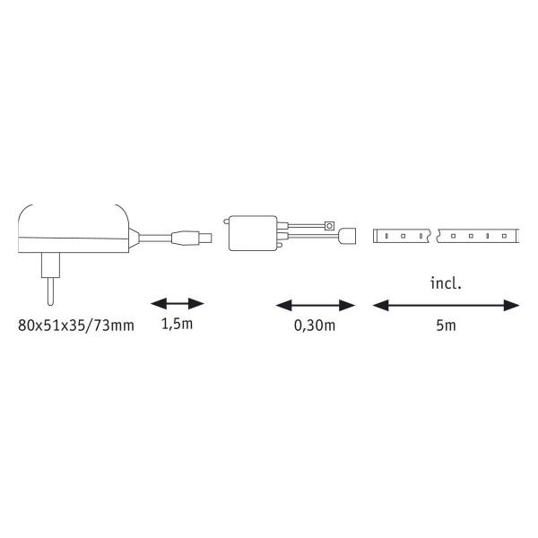 Paulmann FlexLED 3D Basisset, 26W, 5m, weiß (78966)