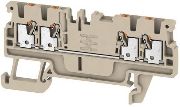 ARDEBO.de Weidmüller A4C 1,5 Durchgangs-Reihenklemme, PUSH IN, 1.5 mm², 500 V, 17.5 A, dunkelbeige