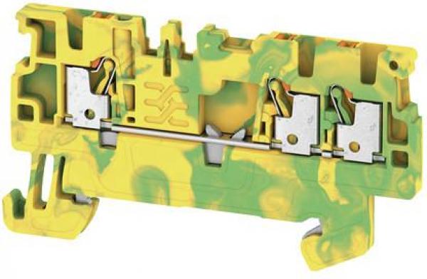 ARDEBO.de Weidmüller A3C 1.5 PE Schutzleiter-Reihenklemme, PUSH IN, 1.5 mm², weiß