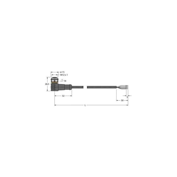 ARDEBO.de Turck WKC4.4T-5/TXL Aktuator- und Sensorleitung PUR Anschlussleitung (3880252)