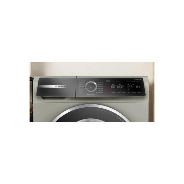 Bosch WGB2560X0 10 kg Frontlader Waschmaschine, 60 cm breit, 1600 U/Min, AquaStop, HomeConnect, Nachlegefunktion, Water Perfect Plus, silber-inox