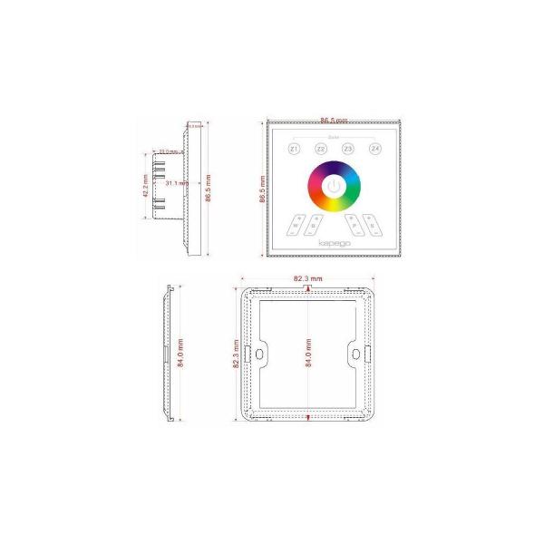 Deko-Light Controller Touchpanel RF Color + White (843021)