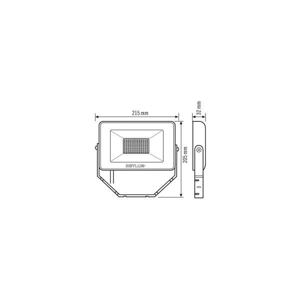 Esylux EL10810718 LED Strahler OFL BASIC LED 30W, 3000lm, 4000K, IP65, weiß