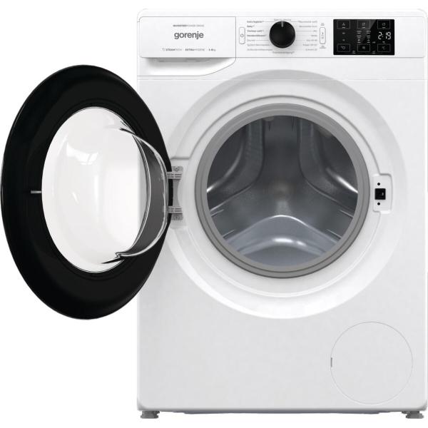 Gorenje WNEI86APS 8kg Frontlader Waschmaschine, 60cm breit, 1600U/Min, Kindersicherung, 3-teilige Waschmittelschublade, Dampffunktion, LED Display, weiß