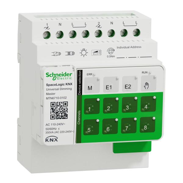 ARDEBO.de Schneider Electric MTN6710-0102 SpaceLogic KNX Master Dimmer, 2-fach