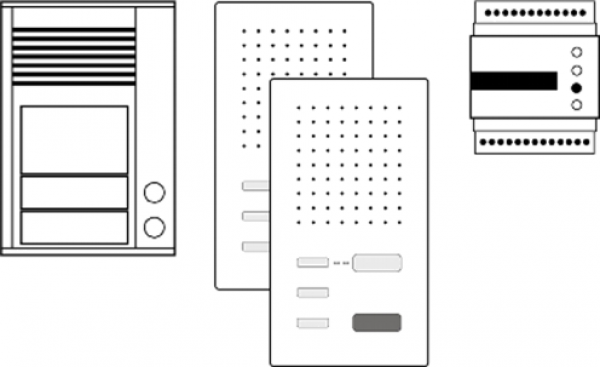 ARDEBO.de TCS PPAF0x-EN/02 Vorkonfigurierte Türsprechanlage, 8 Wohneinheiten, Aufputz