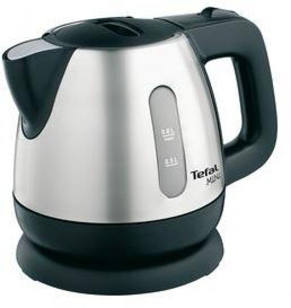 ARDEBO.de Tefal BI8125 Mini/Aprecia Wasserkocher, 2200 W, 0,8l, Anti-Kalk-Filter, edelstahl/schwarz