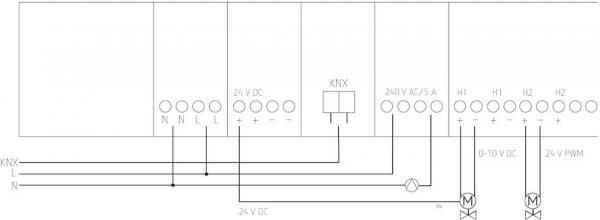 Theben HMT 6 S KNX Heizungsaktor, schaltend 24 V DC/stetig 0-10 V DC (4900373)