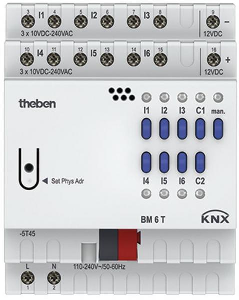 ARDEBO.de Theben BM 6 T KNX 6-fach Binäreingang FIX1, IP 20 (4940230)