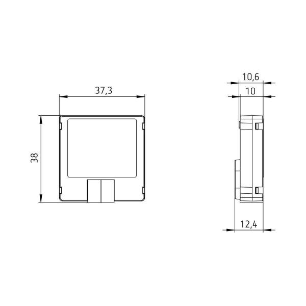 Theben LUXORliving T2 2-fach Binäreingang-Tasterschnittstelle, IP 20 (4800402)