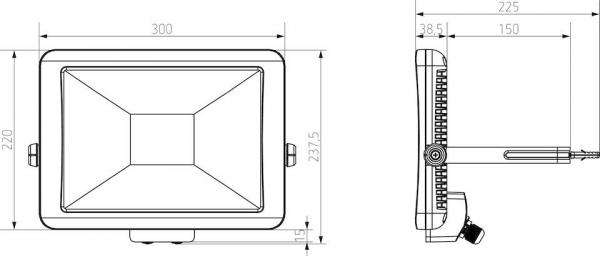 Theben theLeda B50L WH LED-Strahler, 50 Watt, 3600 lm, weiß (1020687)