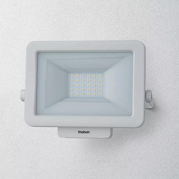 Theben theLeda B20L WH LED-Strahler, 20 Watt, Wandmontage außen, weiß, Bewegungsmelder optional (1020683)