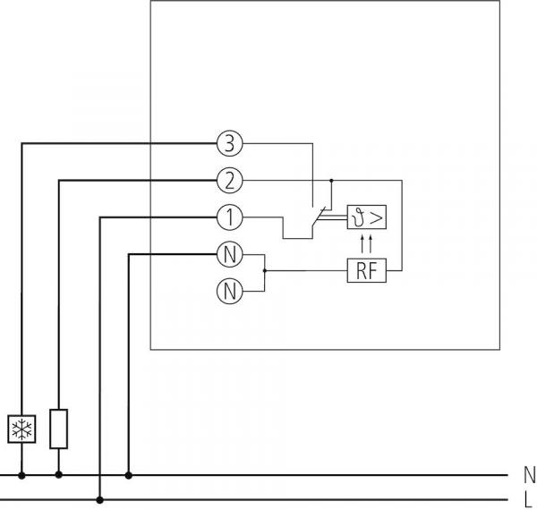 Theben RAMSES 708 Raumthermostat mit thermischer Rückführung, IP 30, weiß (7080001)