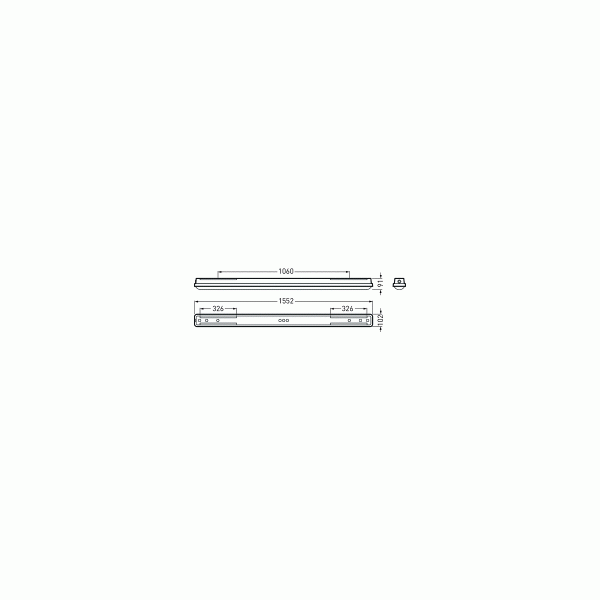 Trilux Feuchtraum-Anbauleuchte OLEVEONF 15 B 8000-840 ET, lichtgrau (7129040)