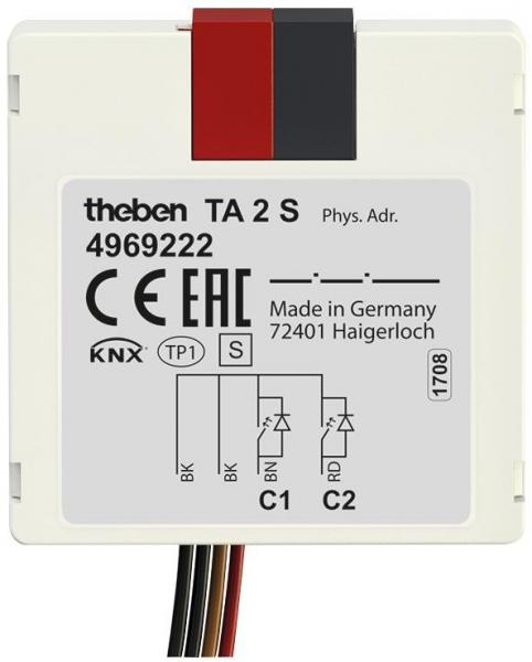 ARDEBO.de Theben TA 2 S KNX Binäreingang/Binärausgang-Tasterschnittstellen, IP 20, III (4969222)