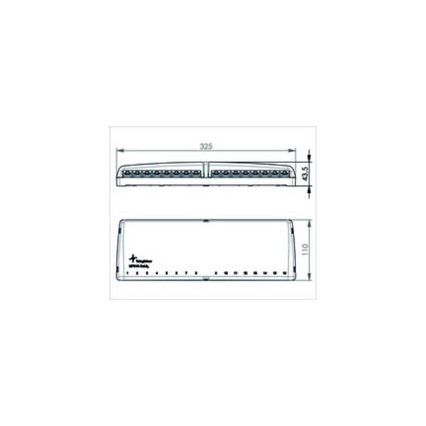 Telegärtner Mini-Verteiler TH35/AP, MPD, 16-HS, K, Cat.6a, alpinweiß (100007004)