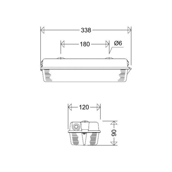 Schuch Feuchtraumleuchte 131 L13, 13W, 1370lm, 4000K, weiß (13101 0004)