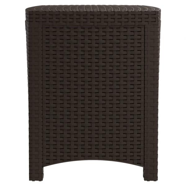 Garten-Aufbewahrungsbox 39x39x46 cm PP Rattan Braun