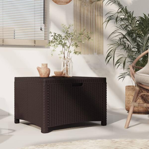 ARDEBO.de - Garten-Aufbewahrungsbox 60x54x41 cm PP Rattan Braun