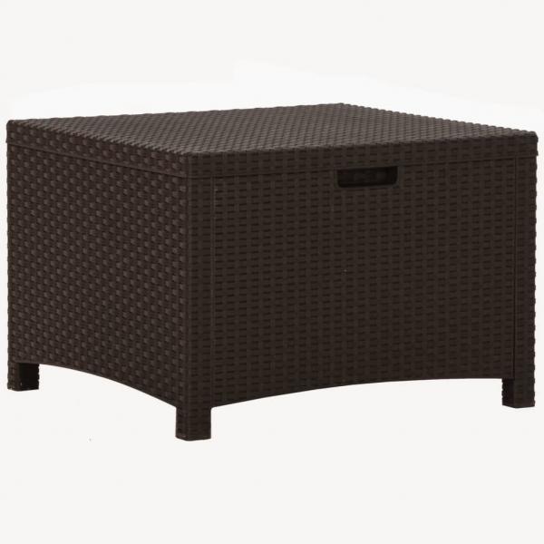 Garten-Aufbewahrungsbox 60x54x41 cm PP Rattan Braun