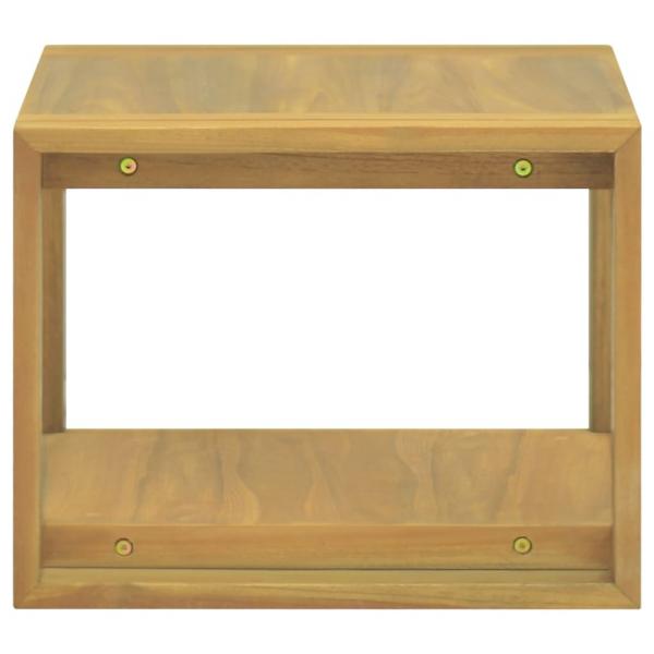 Wand-Badregal 45x45x35 cm Massivholz Teak