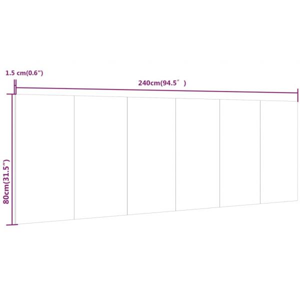 Wand-Kopfteil Weiß 240x1,5x80 cm Holzwerkstoff