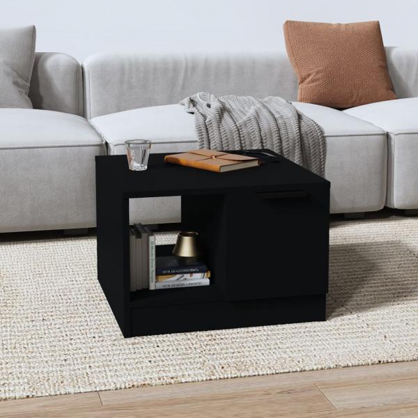 ARDEBO.de - Couchtisch Schwarz 50x50x36 cm Holzwerkstoff