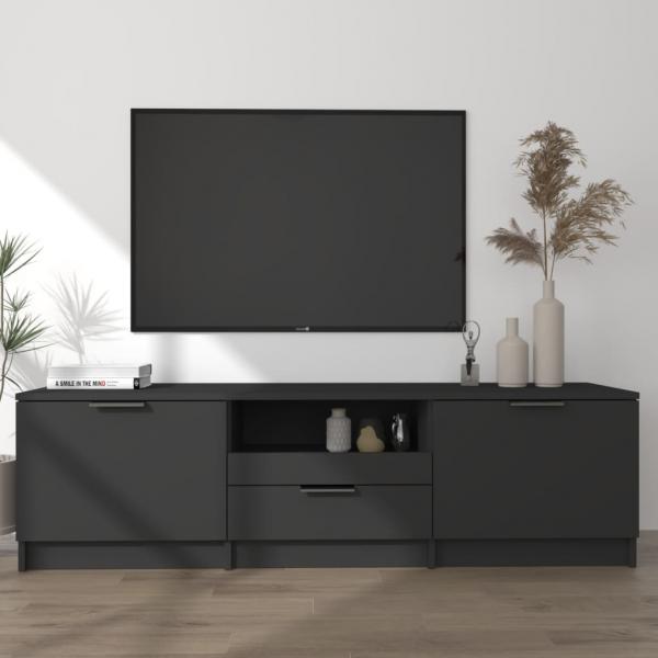 ARDEBO.de - TV-Schrank Schwarz 140x35x40 cm Holzwerkstoff