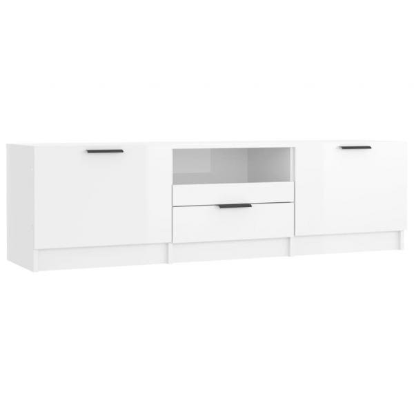 TV-Schrank Hochglanz-Weiß 140x35x40 cm Holzwerkstoff