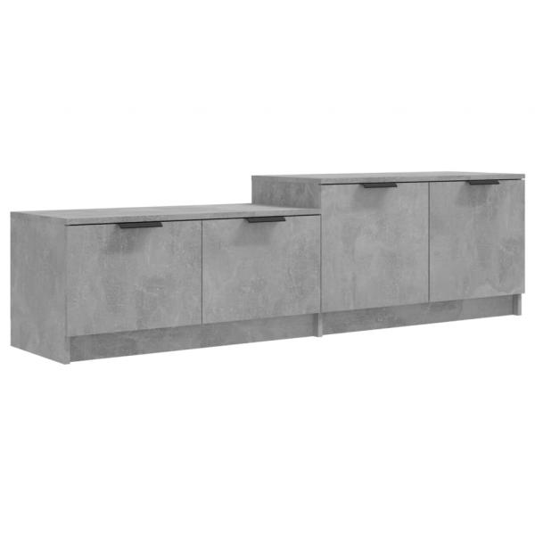 TV-Schrank Betongrau 158,5x36x45 cm Holzwerkstoff