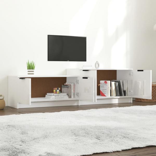 TV-Schrank Hochglanz-Weiß 158,5x36x45 cm Holzwerkstoff