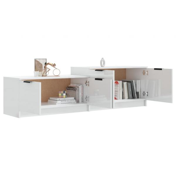 TV-Schrank Hochglanz-Weiß 158,5x36x45 cm Holzwerkstoff