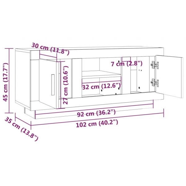 TV-Schrank Sonoma-Eiche 102x35x45 cm Holzwerkstoff