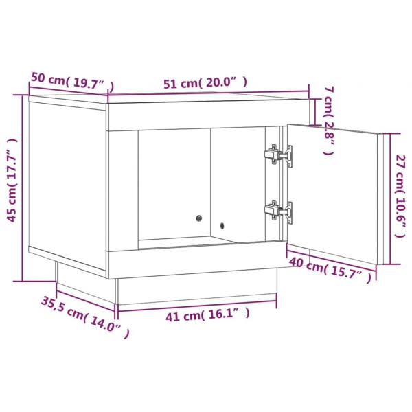 Couchtisch Schwarz 51x50x45 cm Holzwerkstoff