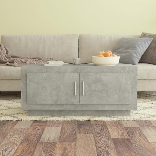 ARDEBO.de - Couchtisch Betongrau 102x50x45 cm Holzwerkstoff