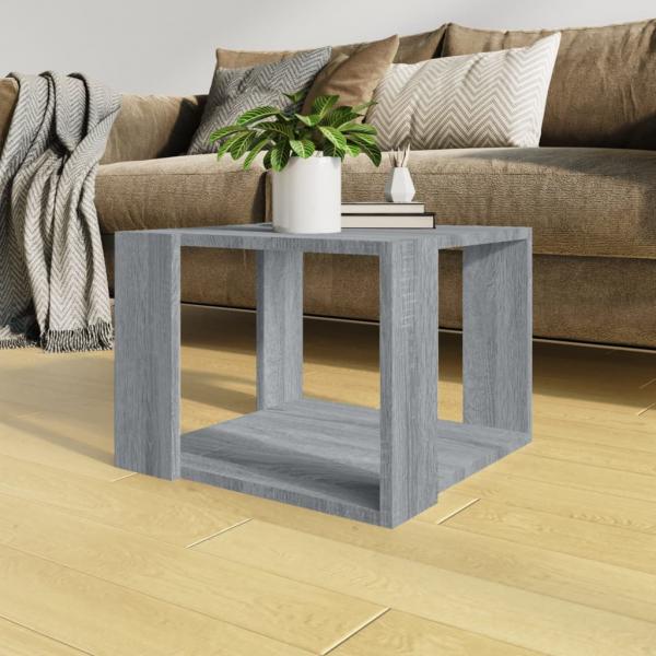 ARDEBO.de - Couchtisch Grau Sonoma 40x40x30 cm Holzwerkstoff