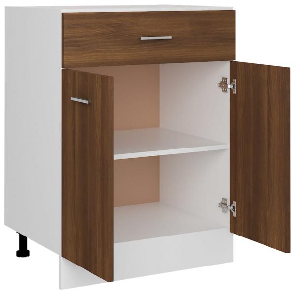 Unterschrank mit Schublade Braun Eichen-Optik 60x46x81,5 cm