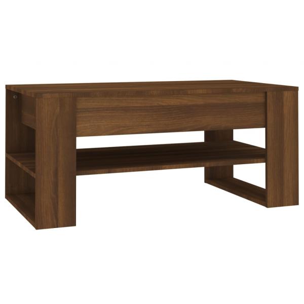 Couchtisch Braun Eichen-Optik 102x55x45 cm Holzwerkstoff