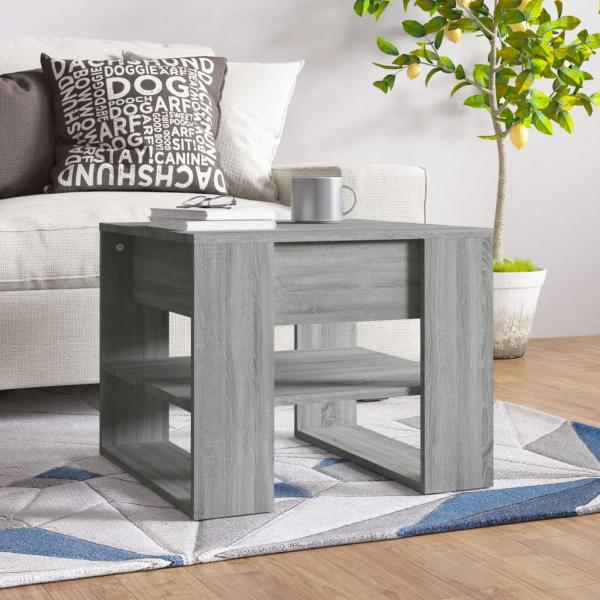 ARDEBO.de - Couchtisch Grau Sonoma 55,5x55x45 cm Holzwerkstoff