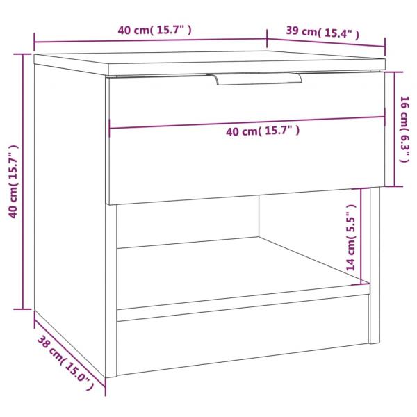 Nachttisch Räuchereiche Holzwerkstoff