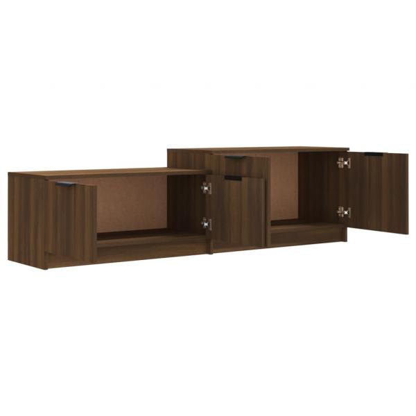 TV-Schrank Braun Eichen-Optik 158,5x36x45 cm Holzwerkstoff