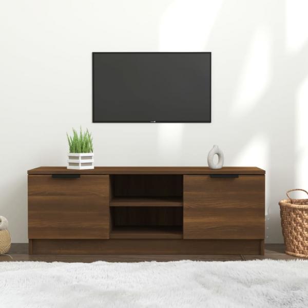 ARDEBO.de - TV-Schrank Braun Eichen-Optik 102x35x36,5 cm Holzwerkstoff